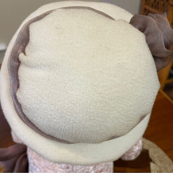 Vintage Chantilly Lane PBC LOVE PLUSH Pink Velvet Stuffed Bear Hat and Necklace - Picture 8 of 16